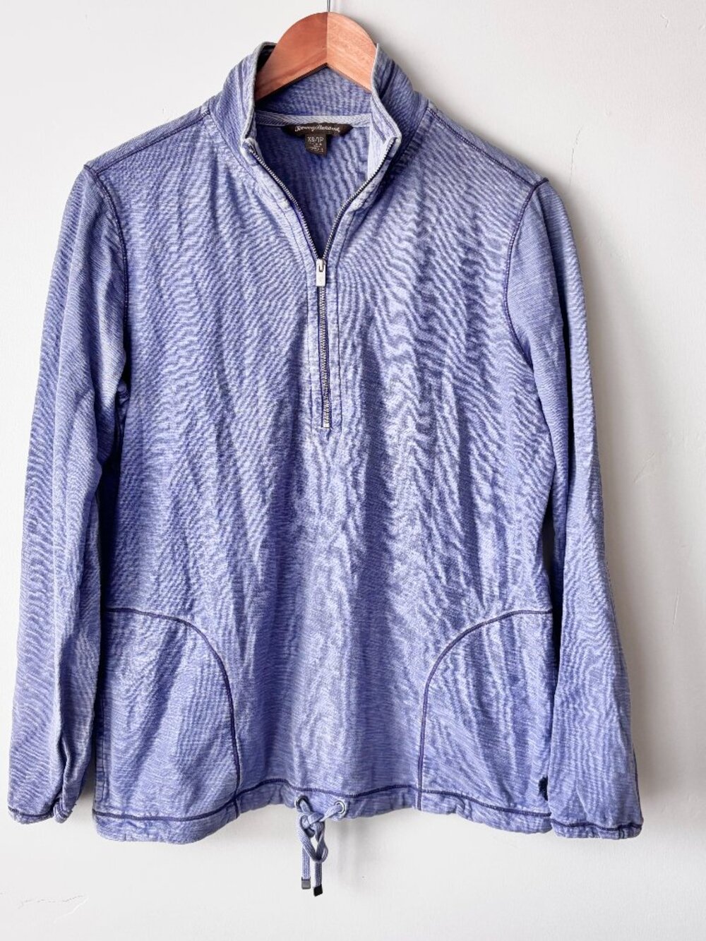 Tommy Bahama Women's Lightweight Quarter-Zip Pullover Jacket XS Periwinkle Marl